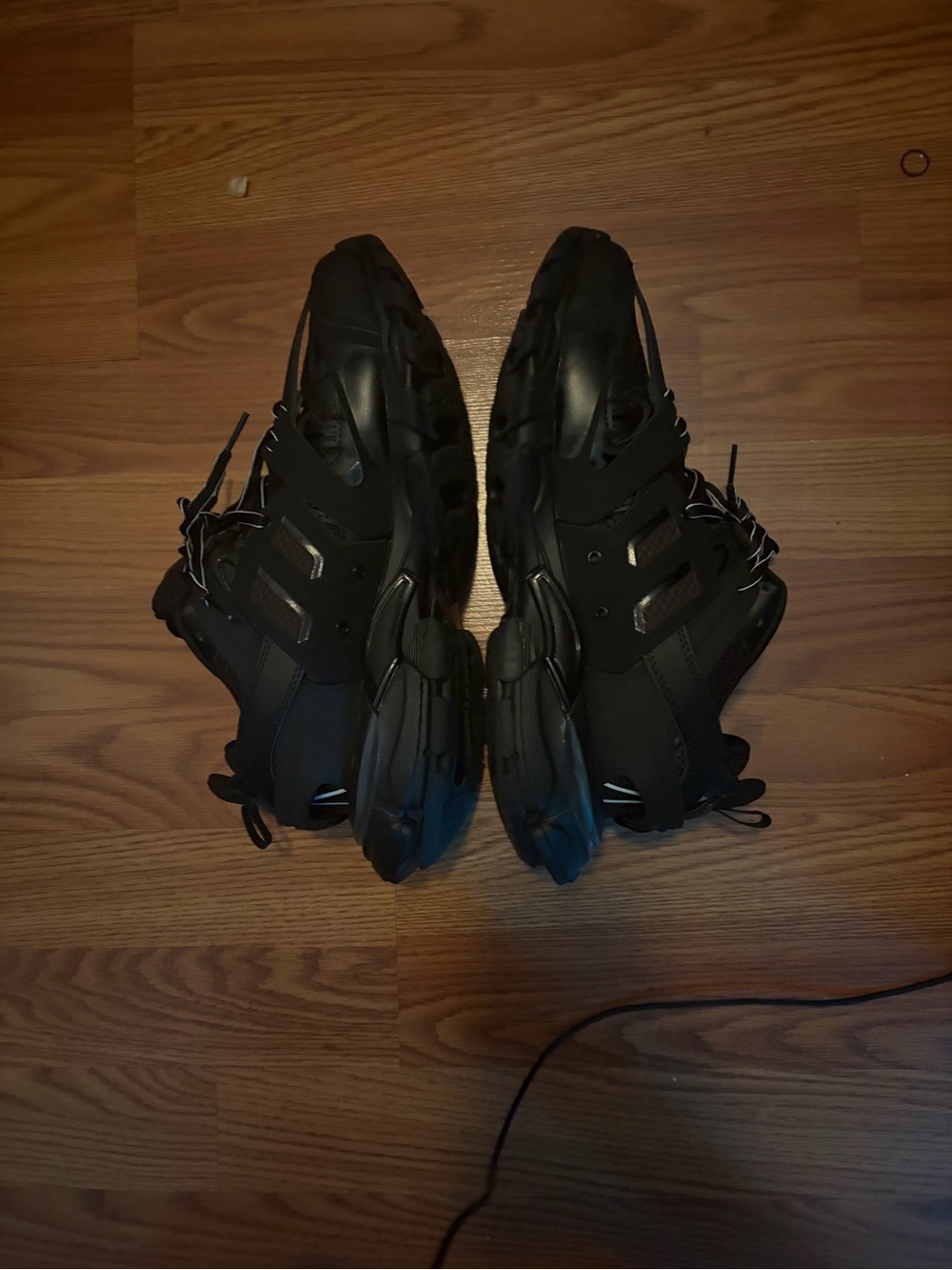 Balenciaga Black Men's Track-Inspired Chunky Sneakers - Picture 7 of 10